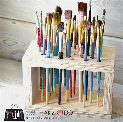 paint brush storage rack